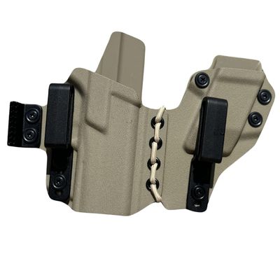 Generic EDC Kydex IWB Holster with Magazine Holder for Glock, P320, M&P 2.0, CZ P10C (Tan, CZ P10C)