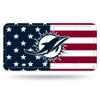 Rico Industries NFL Football Miami Dolphins USA Metal Auto Tag 6" x 12" - Great for Truck/Car/SUV view 1