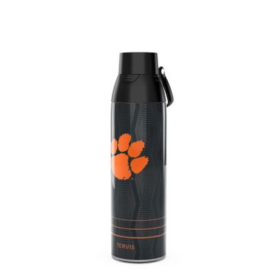 Tervis Venture Water Bottle Clemson Tigers - Full Speed Triple Insulated Tumbler Travel Cup Keeps Drinks Cold & Hot, 26oz, Stainless Steel