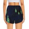 Beautiful Bottle of Under The Night Sky Womens 2 In1 Running Athletic Workout Yoga Shorts with Pockets S M L XL XXL XXXL White view 4