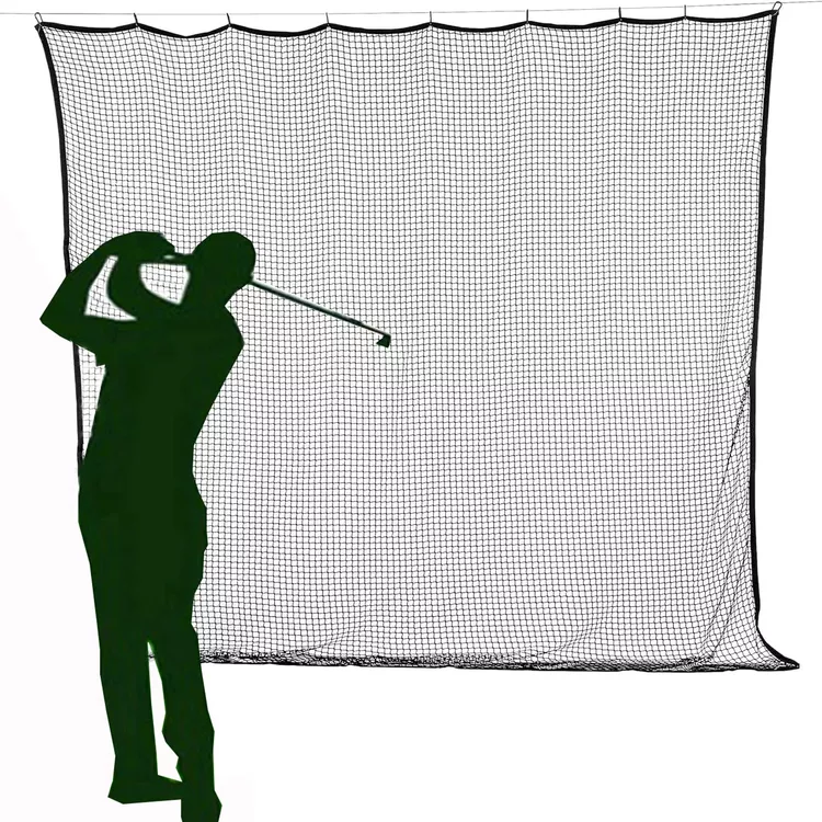 10ft x 15ft Multi-Sports Netting in/Outdoor Weatherproof Frequent Use Golf Hitting Practice Net Strong 150 LB Tested Nylon Mesh Net 1-Inch Mesh Holes for Golf Baseball Hockey Soccer Lacrosse LAX