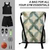 NQLYUT Drawstring Backpack Sports Gym Bag Resistant Sackpack Blue And Gold String Bag for Women Men, 45.5x41.5x36cm view 3