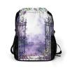 NQLYUT Drawstring Backpack Sports Gym Bag Resistant Sackpack Door And Flowers String Bag for Women Men view 1