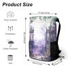 NQLYUT Drawstring Backpack Sports Gym Bag Resistant Sackpack Door And Flowers String Bag for Women Men view 2