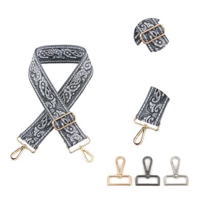 FURUIM2024M Bag Straps Handbag Bag Strap 5CM Wider Thickened Jacquard Braided Colorful Shoulder Bag Adjustable Belt Adjustable Bag Straps(KE172-A16,Light Gold Buckle)