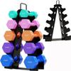 Weight Rack for Dumbbells, 5 Tiers Compact A-Frame Home Gym Organizer, Dumbbell Rack Stand Only, Alloy Steel Dumbbell Rack with Handle for Home Gym and Workout (Dumbbells Not Include) view 1