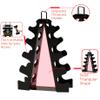 Weight Rack for Dumbbells, 5 Tiers Compact A-Frame Home Gym Organizer, Dumbbell Rack Stand Only, Alloy Steel Dumbbell Rack with Handle for Home Gym and Workout (Dumbbells Not Include) view 3