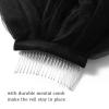 Acenail Black Wedding Veil Funeral Veils 2 Tier Lace Brides Veil with Comb Fingertip Mourning Halloween Veil for Women (Black Lace B) view 4
