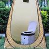 DYINGZL Camping Portable Toilet With Lid Large Collapsible Travel Toilet,Collapsible Emergency Car Potty,Suitable For Car/Boat/Beach/Hiking/Long Trip(Brown), 37cm view 2