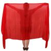 HCSNTVPU Belly Dance Silk Scarf Real silk belly dance veil, dance veils,veil red yellow mix color(Color 01,90x200cm) view 1