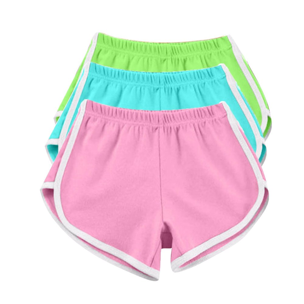 3 Pack Women's Shorts Quick Dry Active Workout Running Shorts Comfy Casual Elastic Waist Lounge Shorts Sweat Short