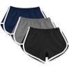 3 Pack Women's Shorts Quick Dry Active Workout Running Shorts Comfy Casual Elastic Waist Lounge Shorts Sweat Short view 2
