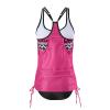 Generic Today 2024 Tankini Swimsuits for Women Two Piece Ruched Drawstring Bathing Suit Tops Tummy Control Flowy Vacation Swimwears Hot Pink 2X, XX-Large view 4