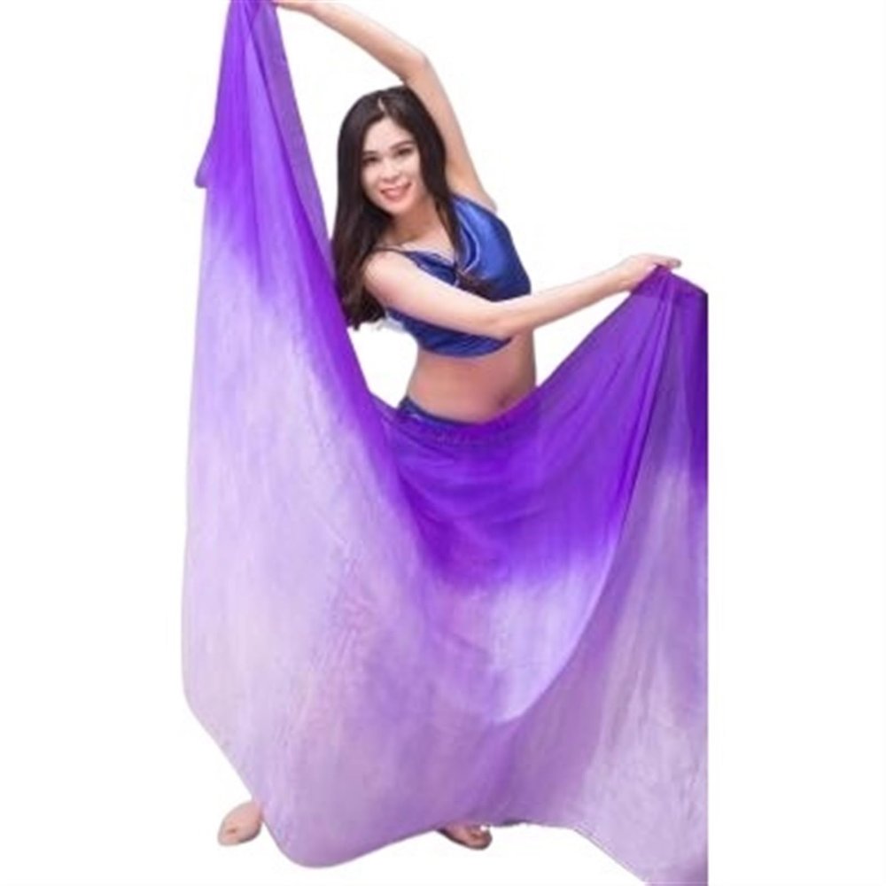 HCSNTVPU Belly Dance Silk Scarf Women Belly Dance Silk Veils(Color 22,270cm 114cm)