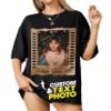 H-DEWALL Custom T Shirt with Photo and Year Birthday Personalize Shirts with Picture Tshirt Custom Face Shirt Vintage Tees for Men Women Custom Gift for Birthday Christmas view 1