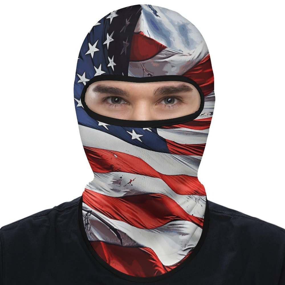 Balaclava Face Mask for Men Women US Flag Full Mask for Outdoor Sport Cycling Fishing Cap