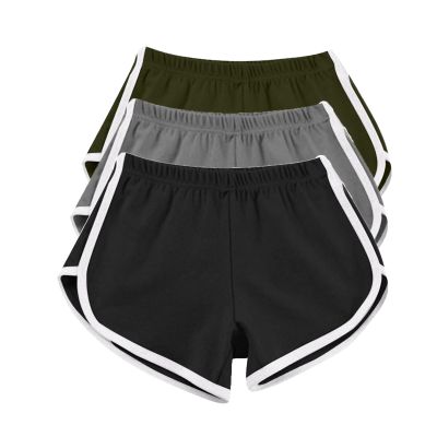 3 Pack Women's Shorts Quick Dry Active Workout Running Shorts Comfy Casual Elastic Waist Lounge Shorts Sweat Short