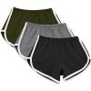 3 Pack Women's Shorts Quick Dry Active Workout Running Shorts Comfy Casual Elastic Waist Lounge Shorts Sweat Short view 2