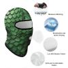 Balaclava Face Mask for Men Women Green Snakeskin Full Mask for Outdoor Sport Cycling Fishing Cap view 3