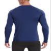 EoBeKee Thermal Base Layer for Men, Long Sleeve Compression Undershirts Athletic Sport Shirts Cold Weather Workout Tops Blue view 2