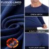 EoBeKee Thermal Base Layer for Men, Long Sleeve Compression Undershirts Athletic Sport Shirts Cold Weather Workout Tops Blue view 3