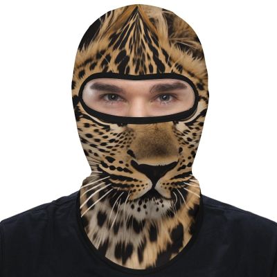 Balaclava Face Mask for Men Women Cute Leopard Full Mask for Outdoor Sport Cycling Fishing Cap