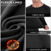 EoBeKee Mens Thermal Compression Shirts, Warm Long Sleeve Fleece Lined Tops Athletic Base Layer for Running Cold Weather Black view 3