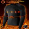EoBeKee Mens Thermal Compression Shirts, Warm Long Sleeve Fleece Lined Tops Athletic Base Layer for Running Cold Weather Black view 4