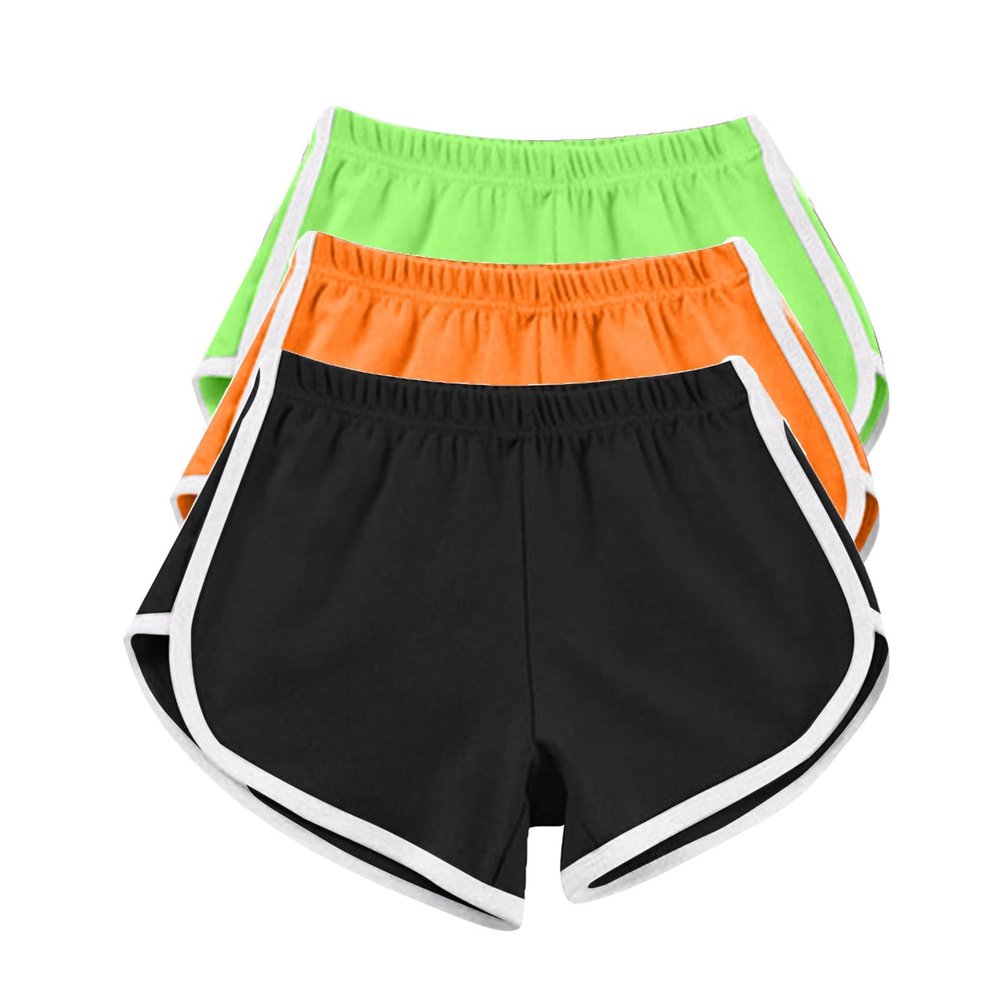 3 Pack Women's Shorts Quick Dry Active Workout Running Shorts Comfy Casual Elastic Waist Lounge Shorts Sweat Short