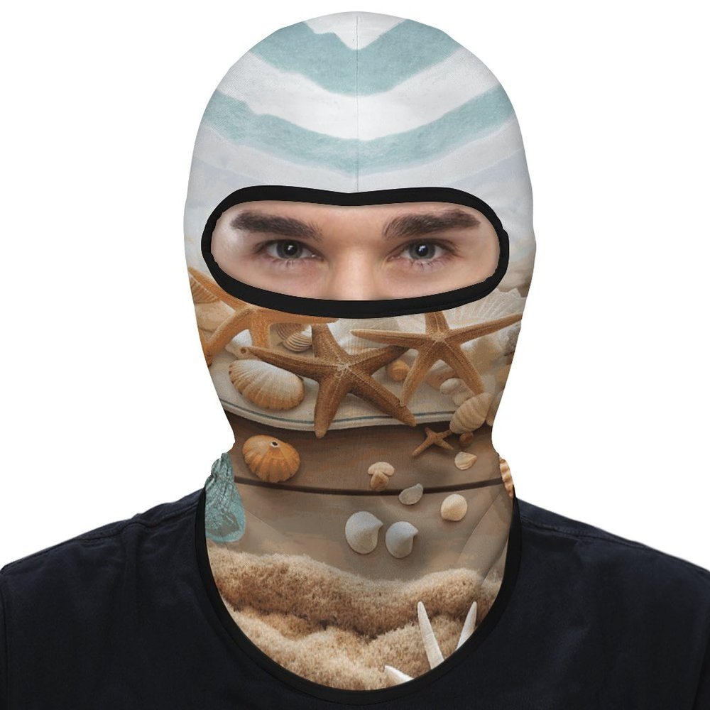 Balaclava Face Mask for Men Women Ocean Beach Theme Full Mask for Outdoor Sport Cycling Fishing Cap