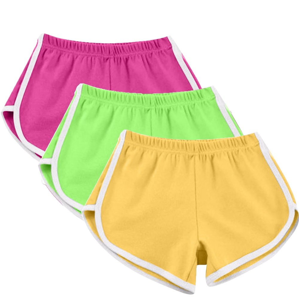 3 Pack Women's Shorts Quick Dry Active Workout Running Shorts Comfy Casual Elastic Waist Lounge Shorts Sweat Short