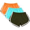 3 Pack Women's Shorts Quick Dry Active Workout Running Shorts Comfy Casual Elastic Waist Lounge Shorts Sweat Short view 2
