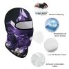Balaclava Face Mask for Men Women Purple Amethyst Full Mask for Outdoor Sport Cycling Fishing Cap view 3