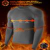 EoBeKee Mens Thermal Long Sleeve Shirt - Compression Tight Shirts Winter Base Layer Tops Running Sports Hunting Workout Undershirt Grey view 4