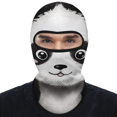 Balaclava Face Mask for Men Women Black and White Panda Full Mask for Outdoor Sport Cycling Fishing Cap