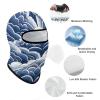 Balaclava Face Mask for Men Women Blue and White Full Mask for Outdoor Sport Cycling Fishing Cap view 3