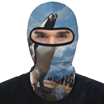 Balaclava Face Mask for Men Women Penguin Print Full Mask for Outdoor Sport Cycling Fishing Cap