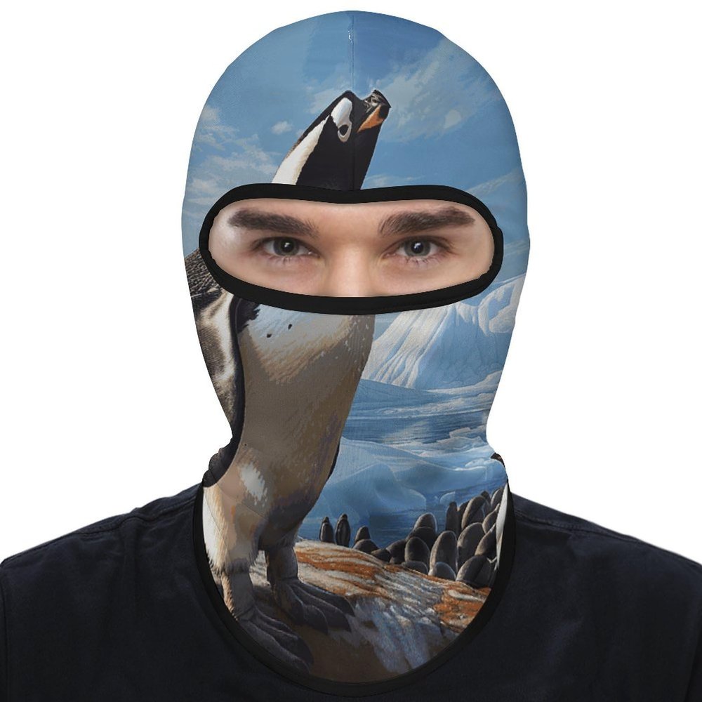 Balaclava Face Mask for Men Women Penguin Print Full Mask for Outdoor Sport Cycling Fishing Cap