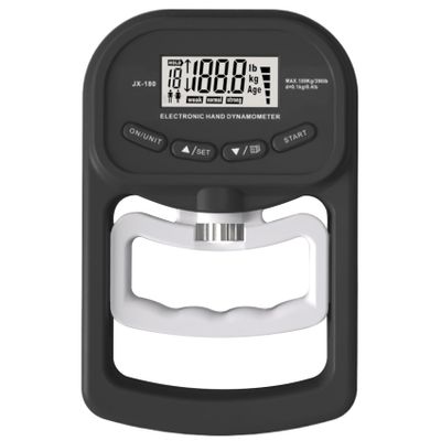 KDAMGOQE Hand Grip Dynamometer Grip Strength Tester 396 lbs with LCD Display Grip Strength Trainer Auto Capturing Electronic Handgrip Measurer Meter for Sports, School, and Home Use, style 1, Black