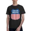 Union Pacific Railroad Men's Classic Crewneck T-Shirt, Cotton Short Sleeve Black view 1