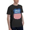 Union Pacific Railroad Men's Classic Crewneck T-Shirt, Cotton Short Sleeve Black view 2