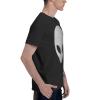 Alien Face Men's Classic Crewneck T-Shirt, Cotton Short Sleeve Black view 3