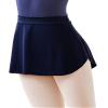 RuiBalletto Girls Women Ballet Skirts, Side Slit Dance Skirts, Pull On Elastic Waist Dance Skirt for Ballerina Navy view 1