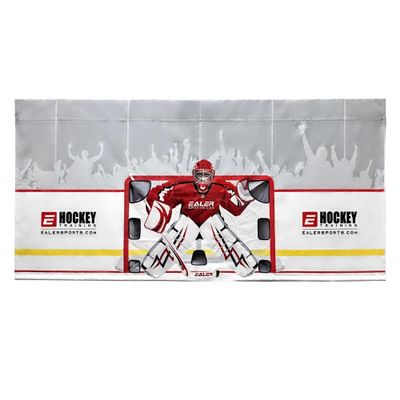 EALER HTST80 7FT/8FT x 16FT in 1 - Heavy Duty Hockey Shooting Tarp - Goal Practice Target -Built-in Shooter Tutor Great Hockey Net Replacement - Garage & Wall Protection