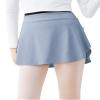 RuiBalletto Girls Women Ballet Skirts, Side Slit Dance Skirts, Pull On Elastic Waist Dance Skirt for Ballerina Light Gray view 1