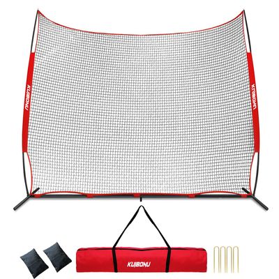 KuiBonu 20x10 Foot Barricade Backstop Net, Basketball Barrier Net with Sturdy Steel Frame and Heavy-Duty Netting, Perfect for Lacrosse Baseball Soccer Basketball and More