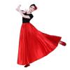Belly Dance Skirt Shining Satin Long Skirt Swing Dancing Skirt Belly Dance skirt Sun Skirt 14 Colors Available(Red) view 1