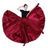 Belly Dance Skirt Shining Satin Long Skirt Swing Dancing Skirt Belly Dance skirt Sun Skirt 14 Colors Available(Red) view 2