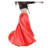 Belly Dance Skirt Shining Satin Long Skirt Swing Dancing Skirt Belly Dance skirt Sun Skirt 14 Colors Available(Red) view 3