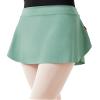 RuiBalletto Girls Women Ballet Skirts, Side Slit Dance Skirts, Pull On Elastic Waist Dance Skirt for Ballerina Green view 1